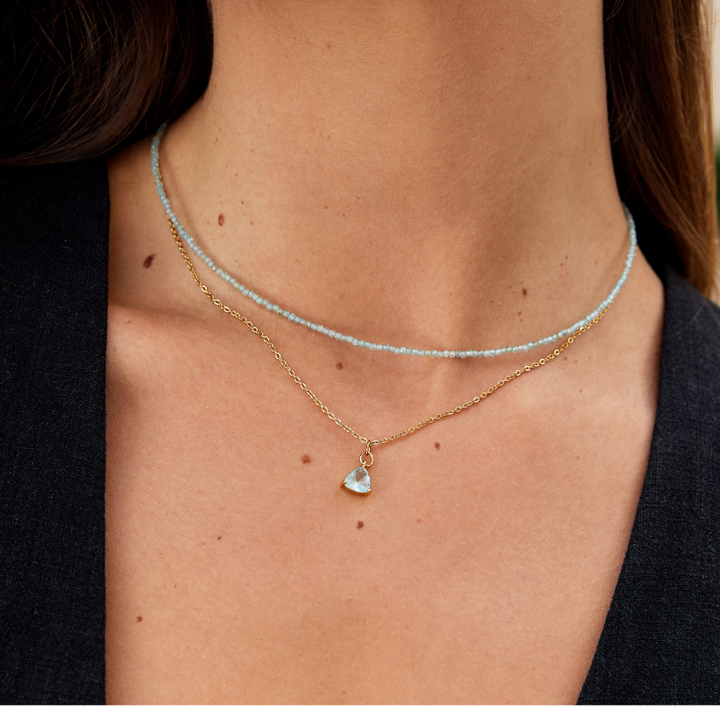 Apatite Pearl Necklace