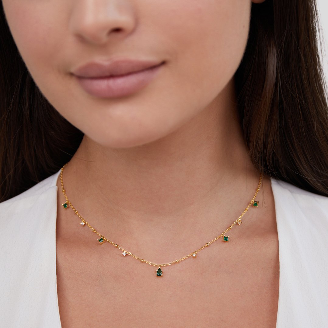 Emily Kristall Gold Necklace