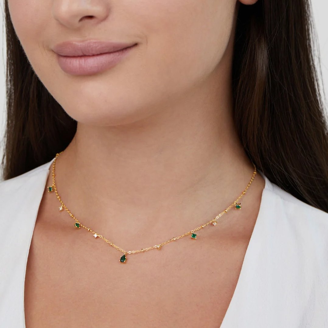 Emily Kristall Gold Necklace