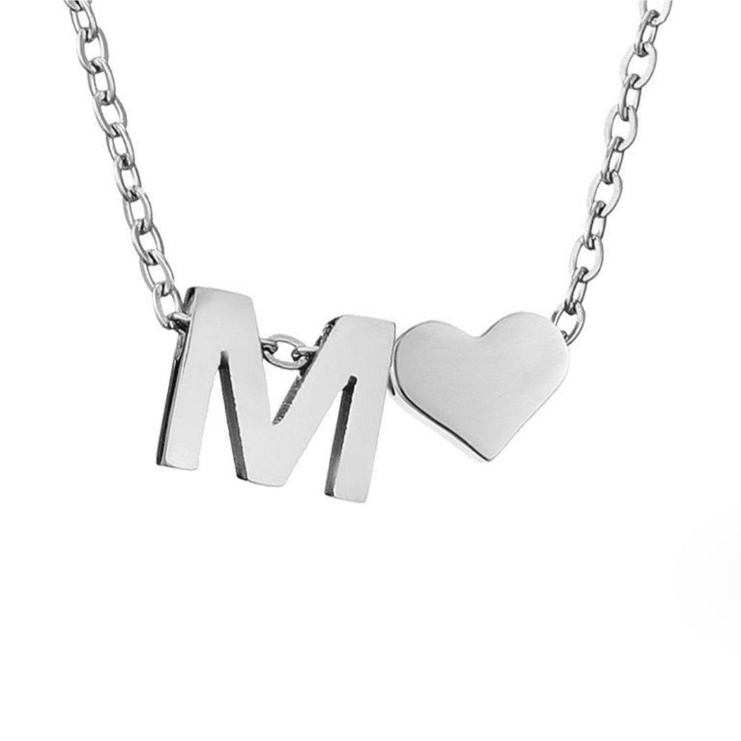 Eternal Love & Letter Silver Necklace