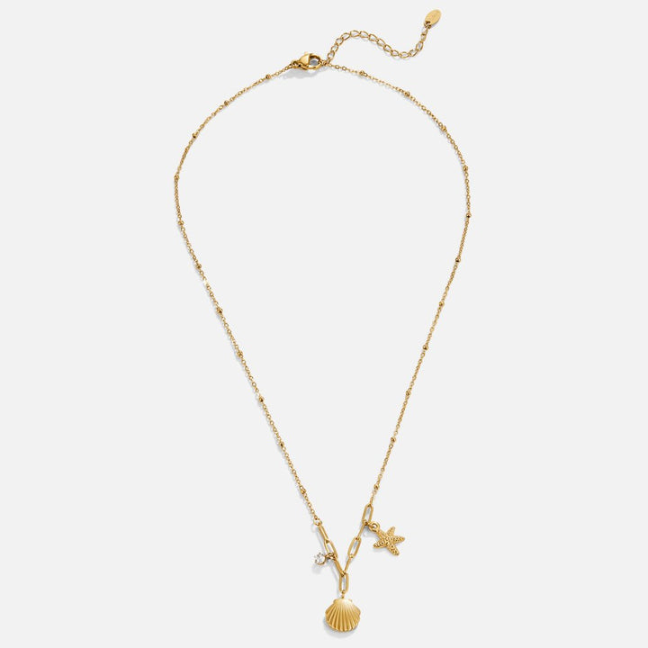 Golden Shell & Starfish Necklace
