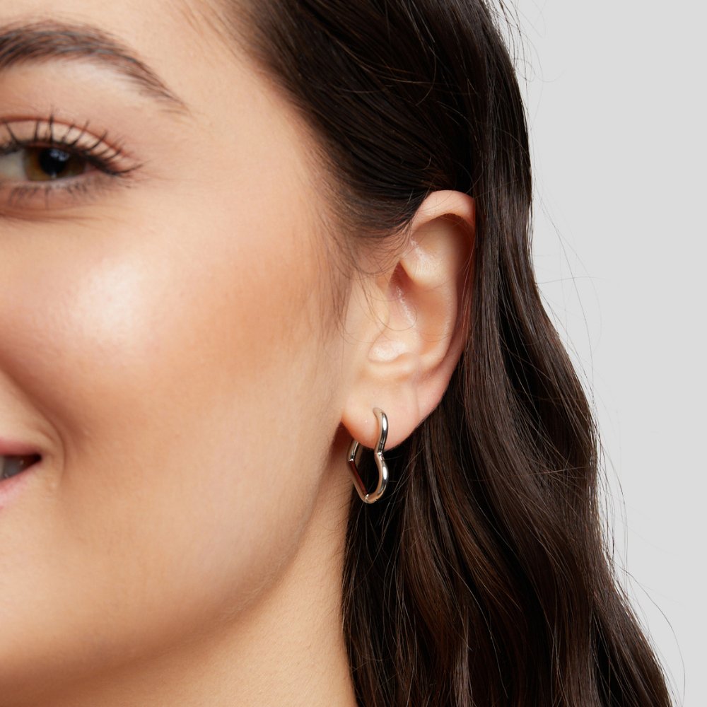 Heart Silver Earrings