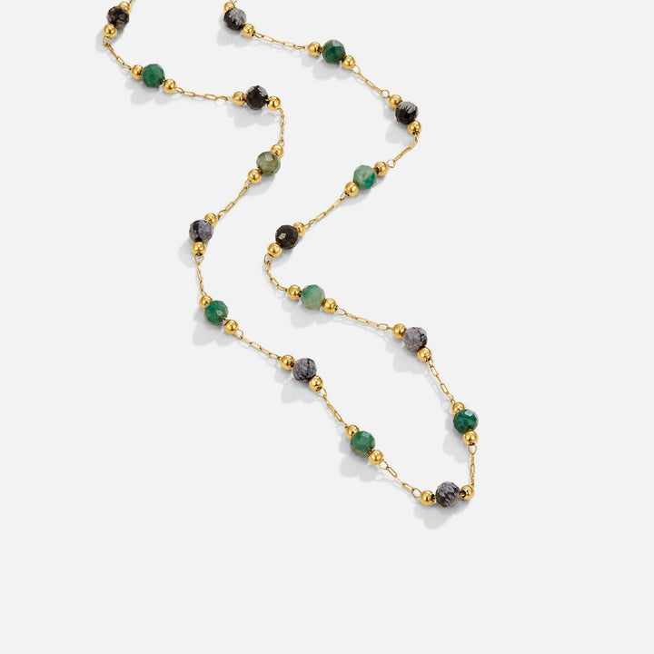 Lulu Forest Pearl Stone Necklace