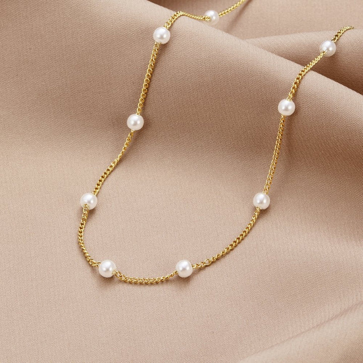 Queen Gold Pearl Necklace