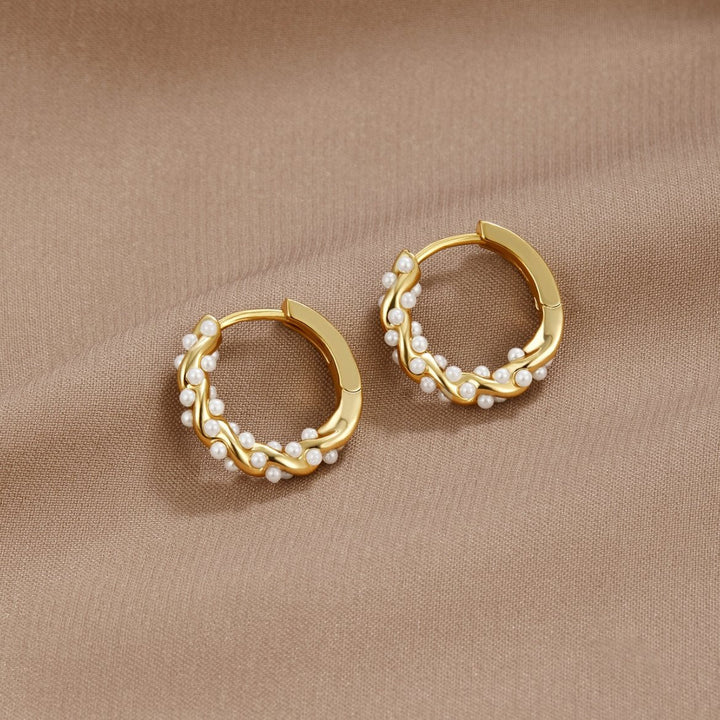 Pearl Hoop Earrings